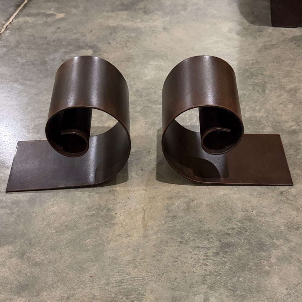 Brown Metal Bookends